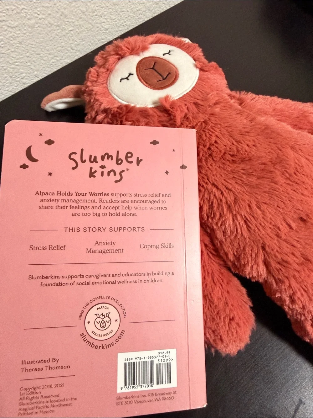 Slumberkins Alpaca Comfort Toy & Book Set